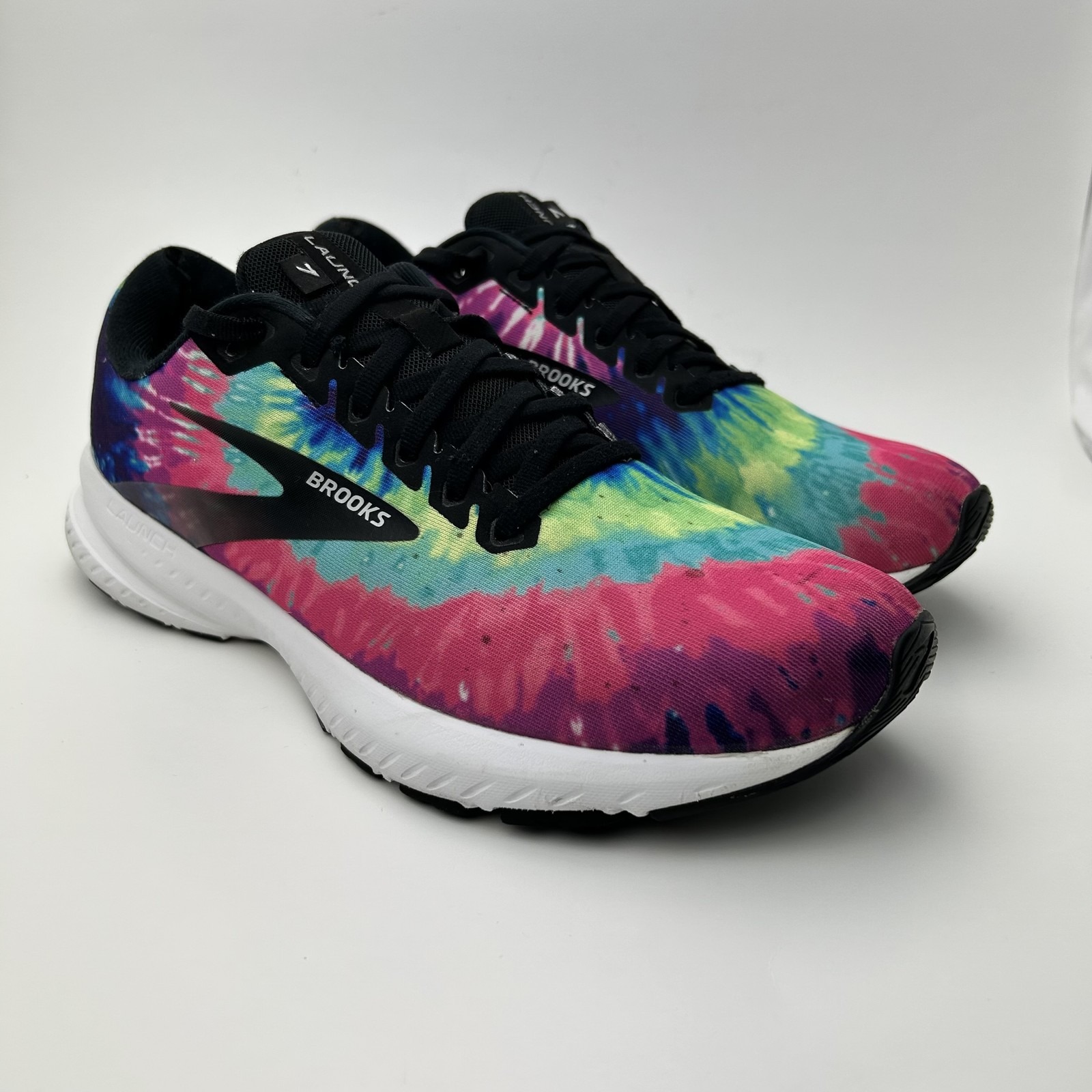 Brooks Launch 7 Shoes Women Size 11 Tie Dye Rock N Roll Marathon Series Running